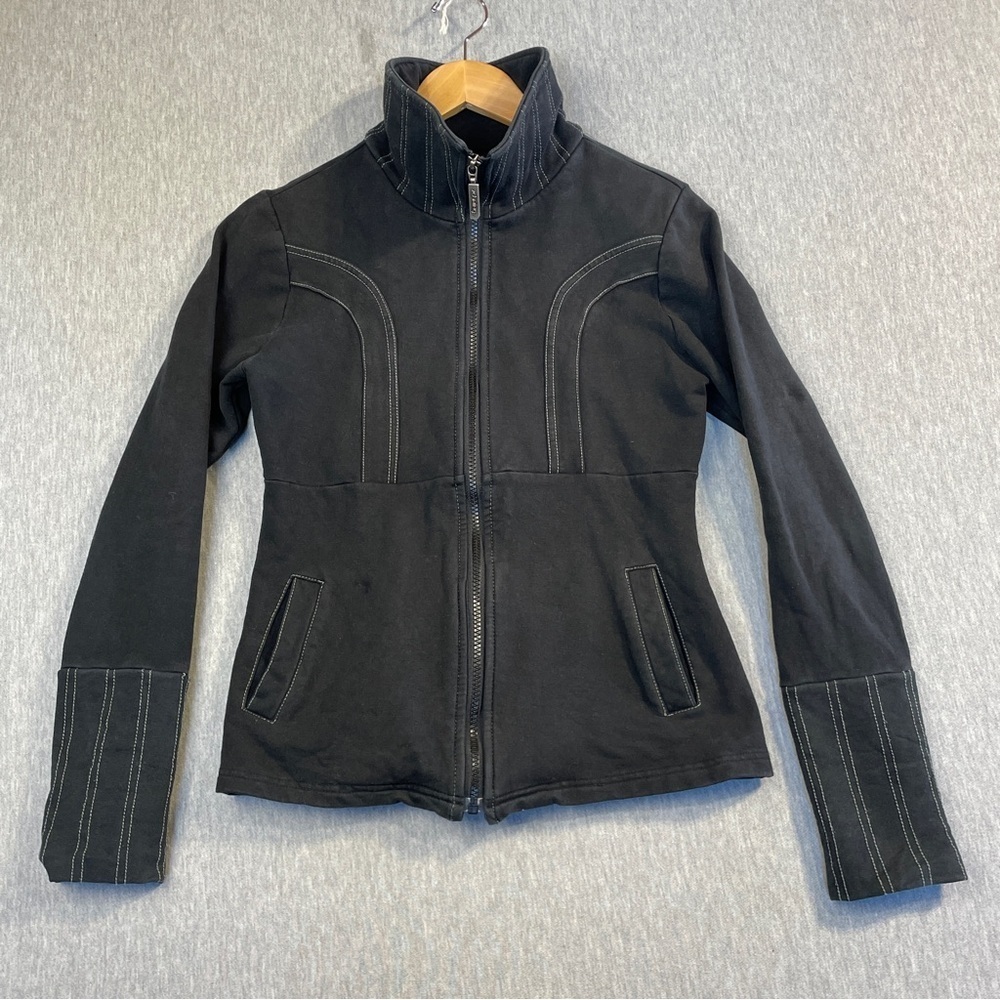 Schwiing Soft Shell Jacket Women’s Medium Black Suede Cotton Full Zip